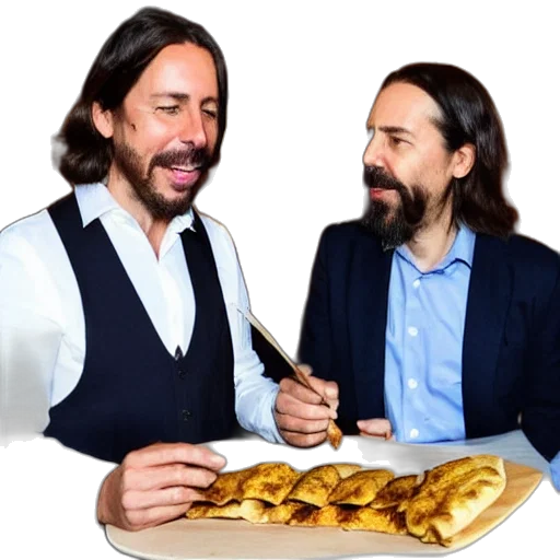 food, jacket, pablo, iglesias, santiago, abascal, sharing, kebab transparent PNG cut-out