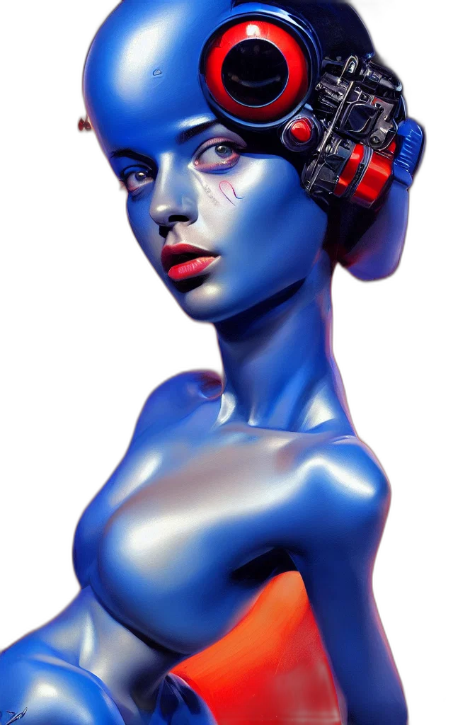 robot, mask, jewelry, face, cyberpunk, concept art, fantasy art, 3d render transparent PNG cut-out