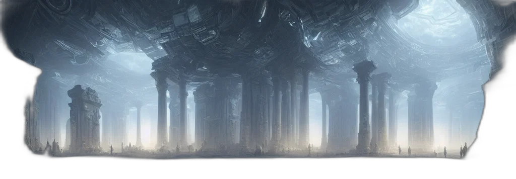 robot, building, concept art, cyberpunk transparent PNG cut-out
