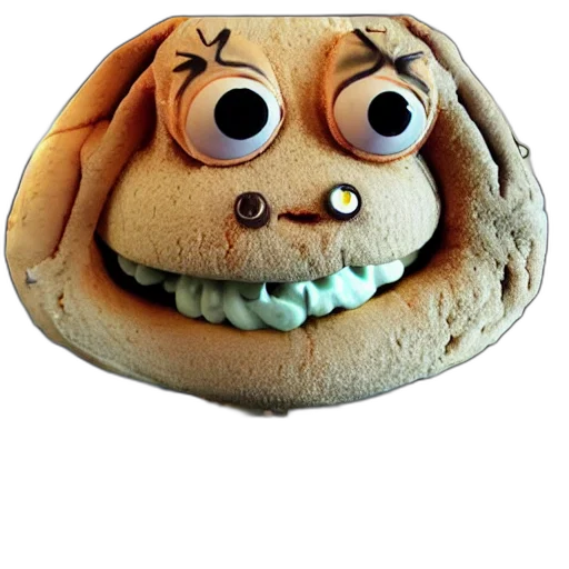 mask, face, food, jacket, 3d render, concept art, photorealistic, cartoon transparent PNG cut-out