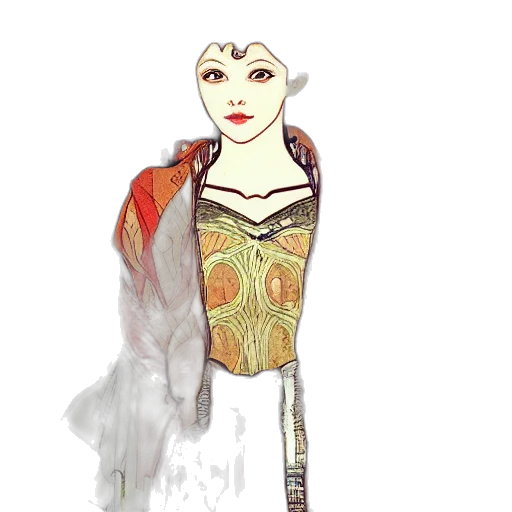 dress, jewelry, fantasy art, concept art transparent PNG cut-out