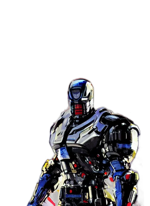 robot, concept art, comic book art, pixel art transparent PNG cut-out