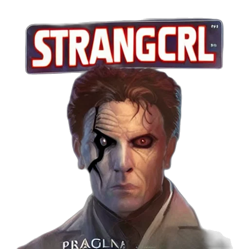 comic book art, concept art, fantasy art, cyberpunk, stranger, doctor, marvel, character transparent PNG cut-out