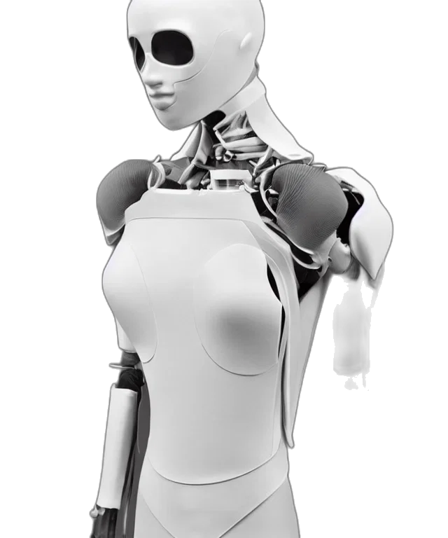 robot, cyberpunk, 3d render, concept art, comic book art, skin, exoskeleton, wearable transparent PNG cut-out