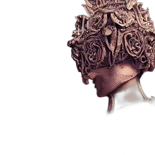 mask, crown, face, jewelry, 3d render, concept art, photorealistic, fantasy art transparent PNG cut-out
