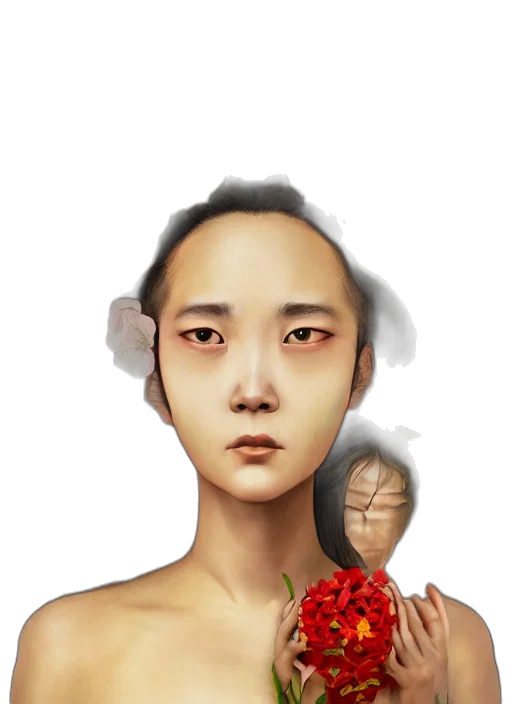 face, mask, jewelry, photorealistic, concept art, fantasy art, 3d render, recursive transparent PNG cut-out