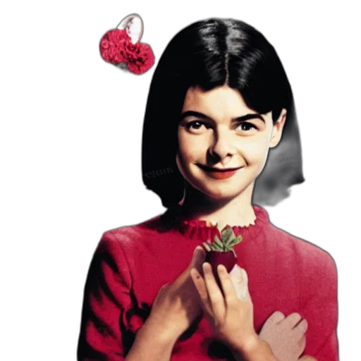 flower, photorealistic, amelie, girl transparent PNG cut-out