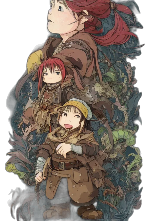 weapon, staff, jacket, creature transparent PNG cut-out