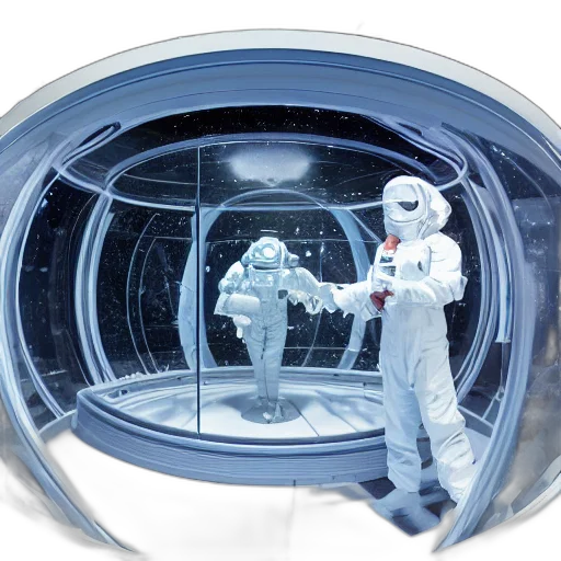 robot, mask, concept art, outer space transparent PNG cut-out