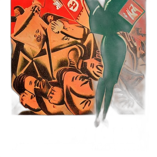 comic book art, concept art, underwater, soviet transparent PNG cut-out