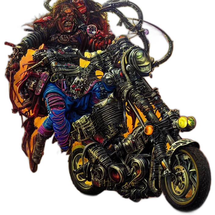 robot, creature, concept art, cyberpunk transparent PNG cut-out