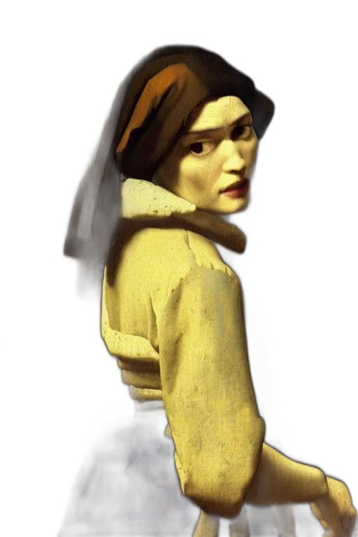 hat, staff, dress, face transparent PNG cut-out