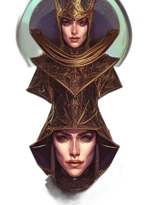 crown, face, mask, staff transparent PNG cut-out