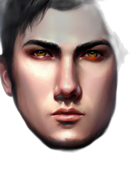 face, mask, photorealistic, 3d render, fantasy art, concept art, red, dark transparent PNG cut-out