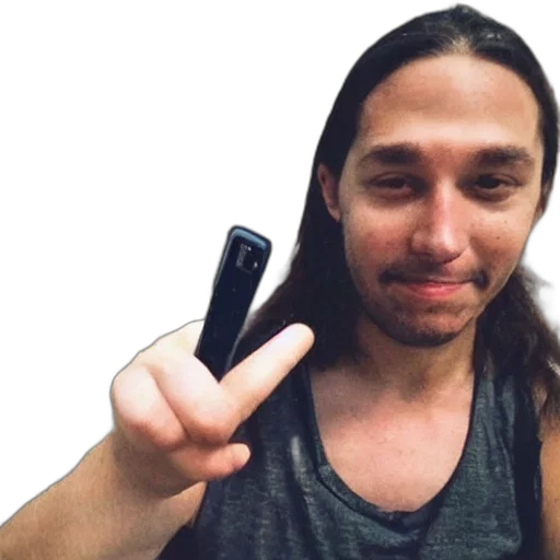 hair, weapon, staff, face, last, selfie, taken, before transparent PNG cut-out