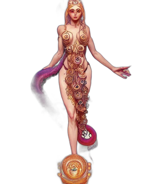 dress, jewelry, concept art, fantasy art, pixel art, comic book art, alien, goddess transparent PNG cut-out