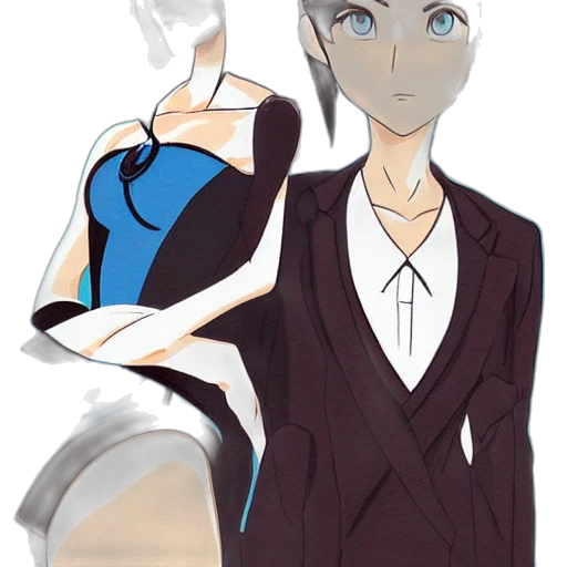 dress, staff, robot, anime transparent PNG cut-out