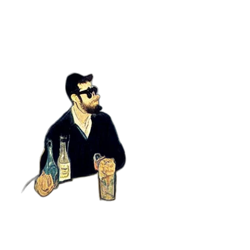 jacket, bottle, cartoon, pixel art, concept art, comic book art, hip, guys transparent PNG cut-out