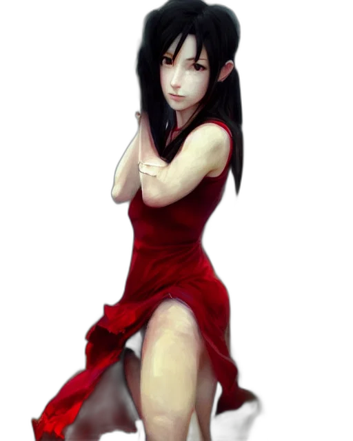 dress, staff, dragon, fantasy art transparent PNG cut-out