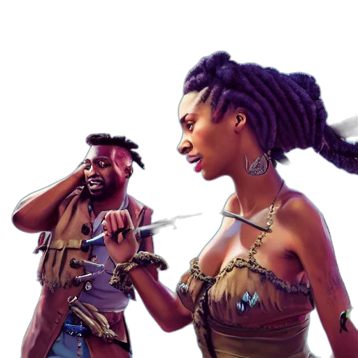concept art, fantasy art, photorealistic, comic book art transparent PNG cut-out
