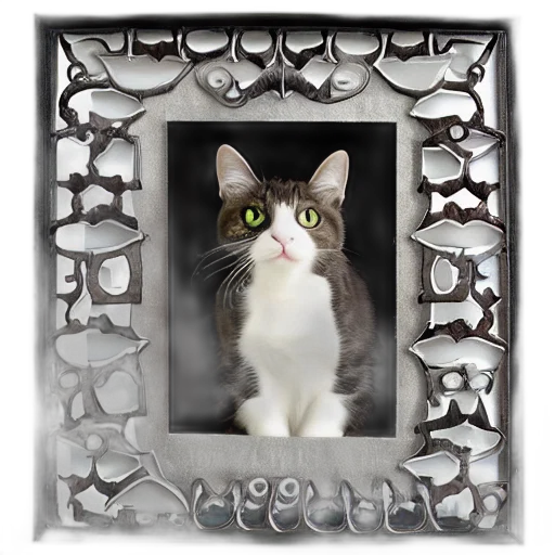 animal, staff, face, creature, photorealistic, picture, frame, made transparent PNG cut-out