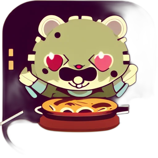 food, concept art, pixel art, cartoon transparent PNG cut-out