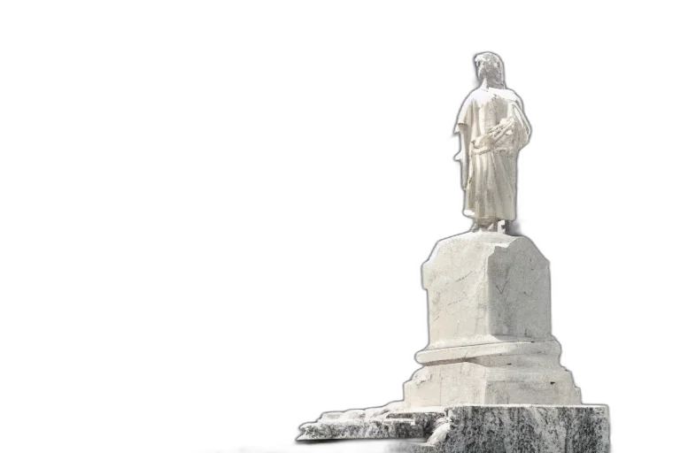 sword, 3d render, concept art, photorealistic, fog, among, statue, middle transparent PNG cut-out
