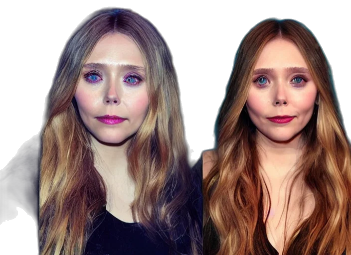 face, photorealistic, elizabeth, olsen transparent PNG cut-out