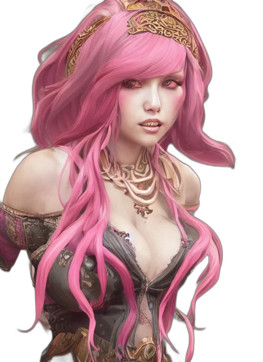jewelry, face, dress, fantasy art transparent PNG cut-out