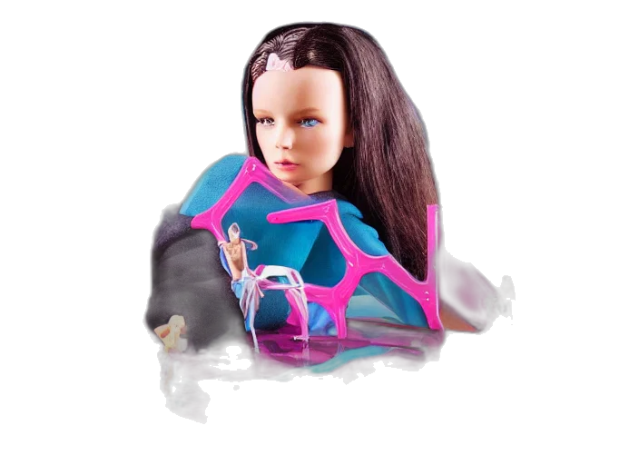 hair, robot, jacket, creature, vaporwave, 3d render, concept art, cyberpunk transparent PNG cut-out