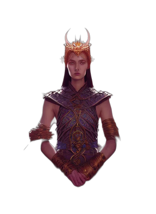 crown, dragon, staff, fantasy art, concept art, pixel art, comic book art, dark transparent PNG cut-out