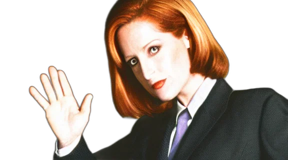 agent, scully, show, files, waving, goodbye transparent PNG cut-out