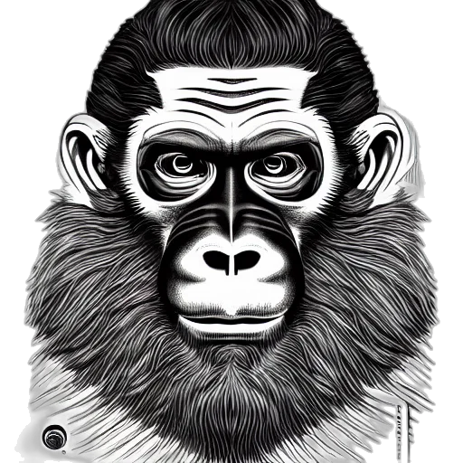 animal, face, creature, mask, photorealistic, cartoon, pencil sketch, concept art transparent PNG cut-out