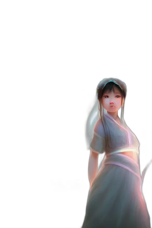 dress, staff, robot, sword, 3d render, concept art, photorealistic, fantasy art transparent PNG cut-out