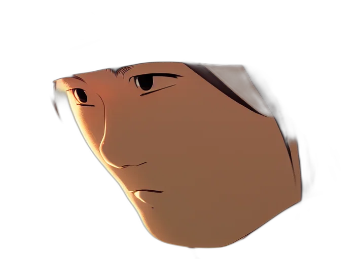 face, hat, mask, crown, 3d render, anime, concept art, photorealistic transparent PNG cut-out