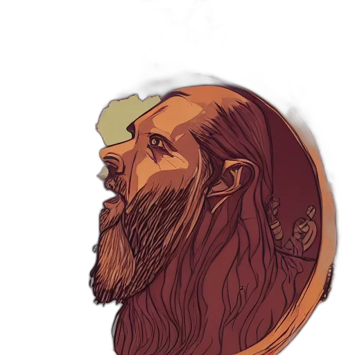face, mask, crown, hair, concept art, comic book art, fantasy art, watercolor transparent PNG cut-out