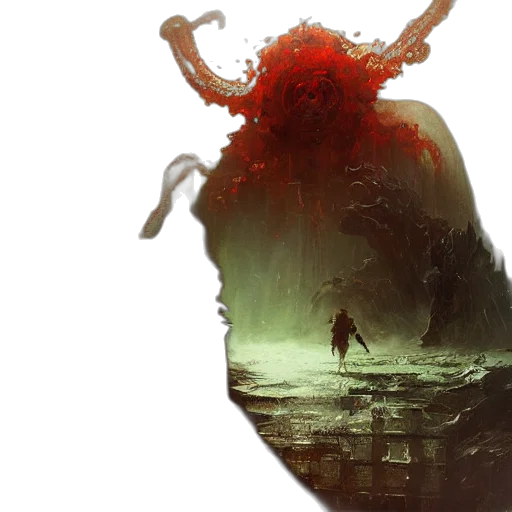 creature, mask, concept art, fantasy art transparent PNG cut-out