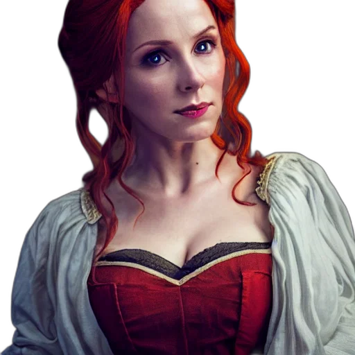crown, dress, face, photorealistic transparent PNG cut-out