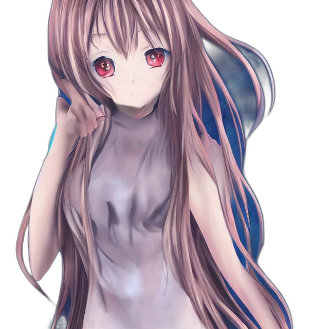 dress, creature, robot, hair, anime, watercolor, pixel art, fantasy art transparent PNG cut-out