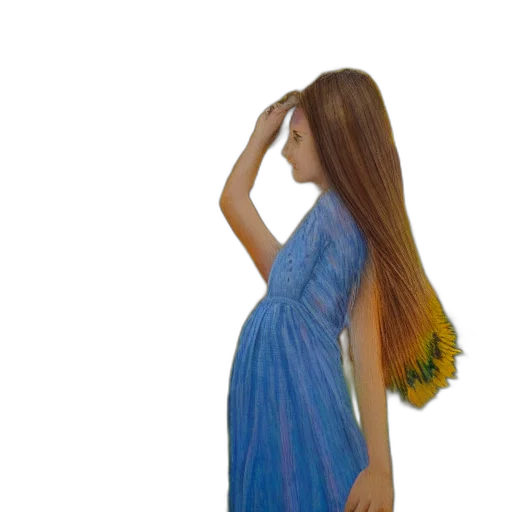 dress, hair, staff, jewelry, oil painting, 3d render, photorealistic, concept art transparent PNG cut-out