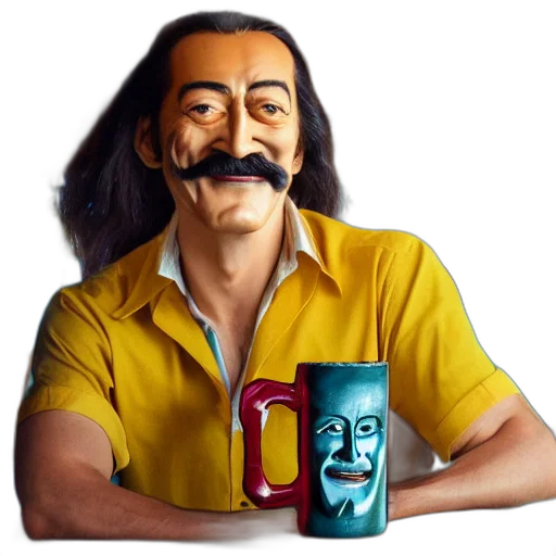 face, mask, robot, staff, photorealistic, oil painting, concept art, cartoon transparent PNG cut-out