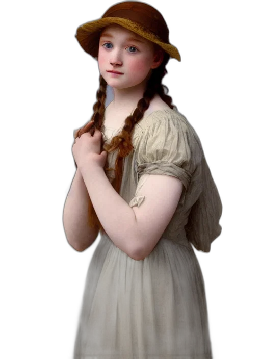 hat, dress, staff, face transparent PNG cut-out