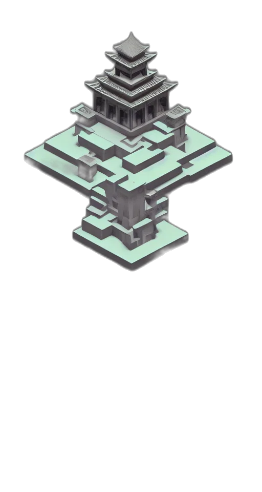 building, robot, crown, weapon transparent PNG cut-out