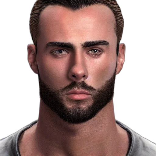 face, hair, photorealistic, fantasy art transparent PNG cut-out