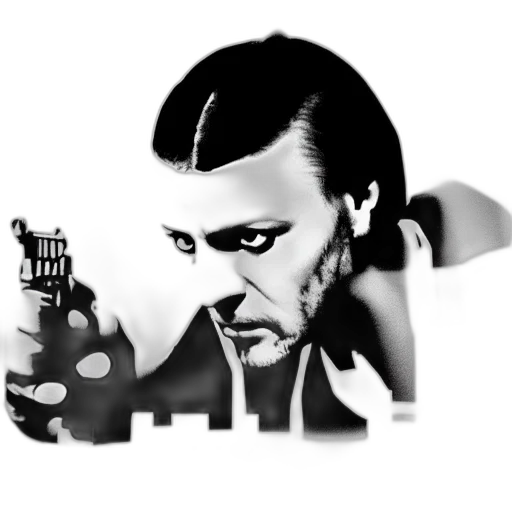 weapon, face, cartoon, comic book art transparent PNG cut-out