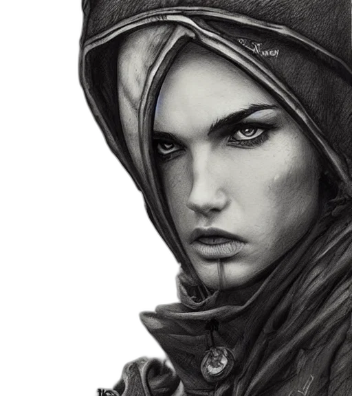 face, jacket, jewelry, photorealistic, fantasy art, pencil sketch, comic book art, monochrome transparent PNG cut-out