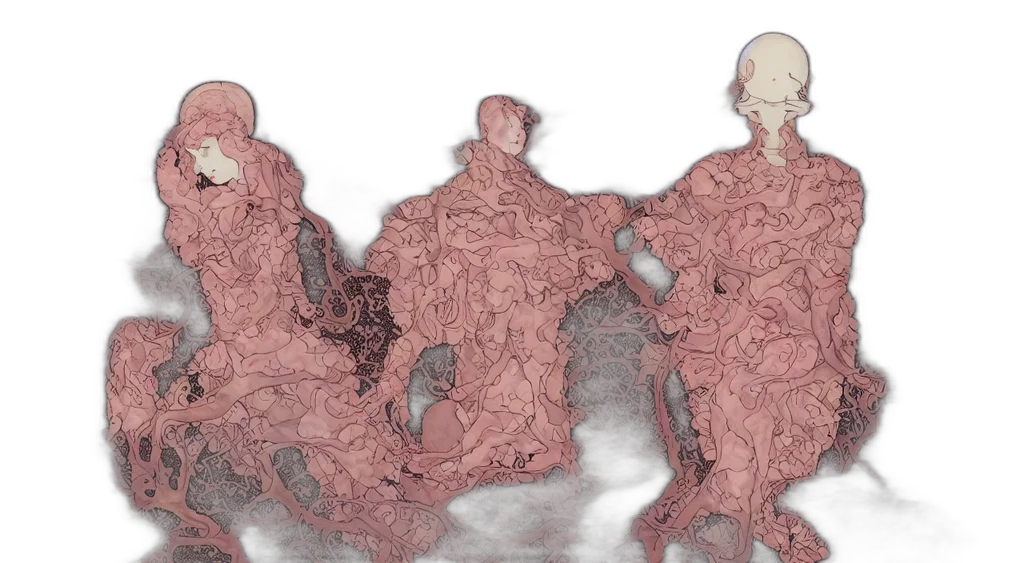 hair, jacket, mask, creature transparent PNG cut-out