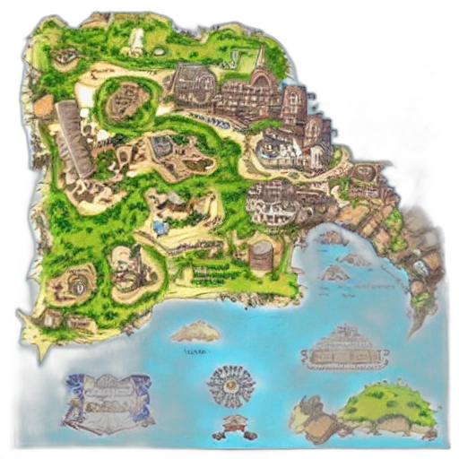 concept art, fantasy art, 3d render, pixel art transparent PNG cut-out