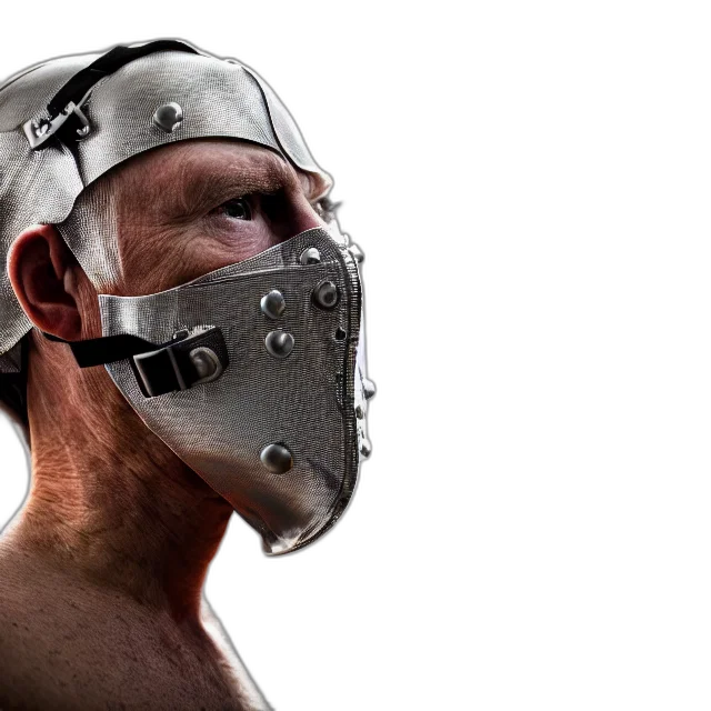 mask, face, cyberpunk, straitjacket transparent PNG cut-out