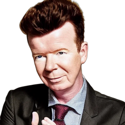face, hair, photorealistic, cartoon, rick, astley, crop, circle transparent PNG cut-out